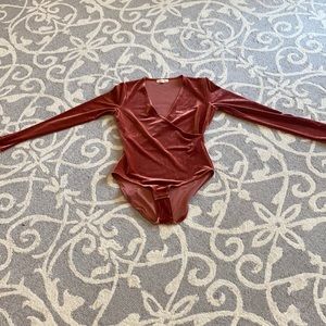 Madewell velour bodysuit